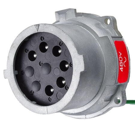 Meltric DN9c INLET METAL SIZE 3 IP 54/55 5P+G 20 A 480 VAC/130 VDC 60 Hz 17-18051