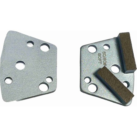 Vantage Product Diamond Grinding Disc for Trapezoid Grinders, 2 Bar Segment, 60/80 Grit, Soft Bond M-TQC10-2B6080-S