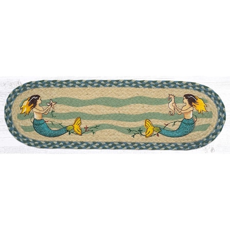 H2H 27 x 8.25 in. ST-OP-245 Mermaid Oval Stair Tread Mat H22548602