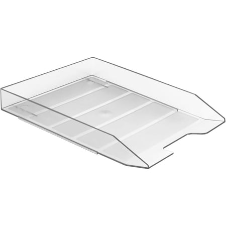 Acrimet Stackable Letter Tray Front Load Letter Size Document Organizer Plastic Crystal 1 Unit 211.3