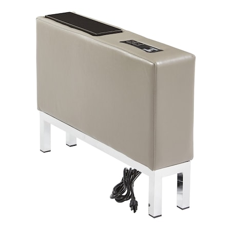 Osp Home Furnishings Wall Street  Charging Center Console, Smoke WST51P-U22