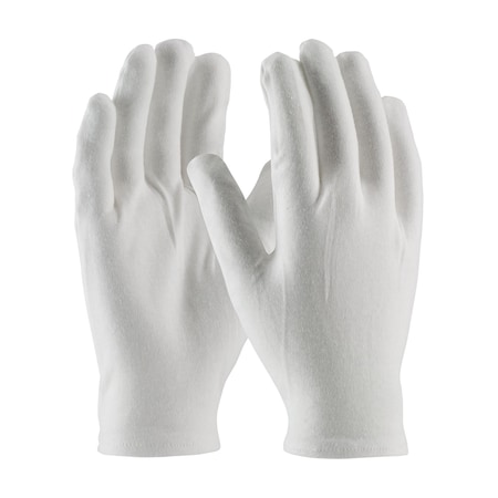 Cleanteam Heavy Weight Cotton Lisle Inspection Glove with Rolled Hem Cuff, Men's, 12PK 97-540R
