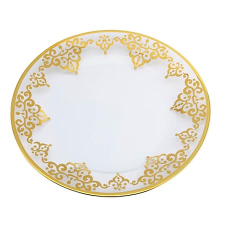 Classic Touch Round Plate with Gold Artwork CAP677