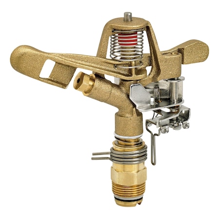 Underhill 3/4'' MPT Part Circle Brass Impact Sprinkler, 5/32'' Drive Nozzle SI075P