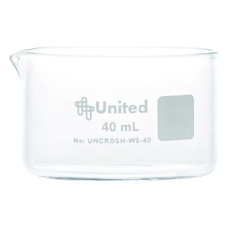 United Scientific Supplies Inc Crystallizing Dish, Colorless, 30 mm H, PK6 UNCRDSH-WS-40