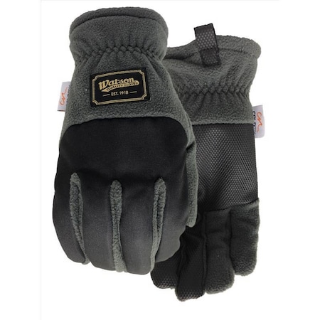 Watson Gloves L Polyester Fleece Navidad Grey/Black Cold Weather Gloves 9381-L