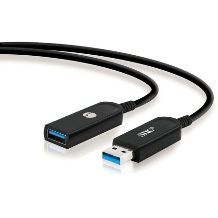 Siig USB 3.0 AOC Male to Female Active Cable - 50M - Delivers SuperSpeed USB Data Rates up to 5Gbps CB-US0V11-S1