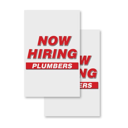 Signmission Plumbers, Vinyl Decals Only 24 Inch x 36 Inch, Vinyl Decal, 2PK DSB-2436-2PACK-PLUMBERS