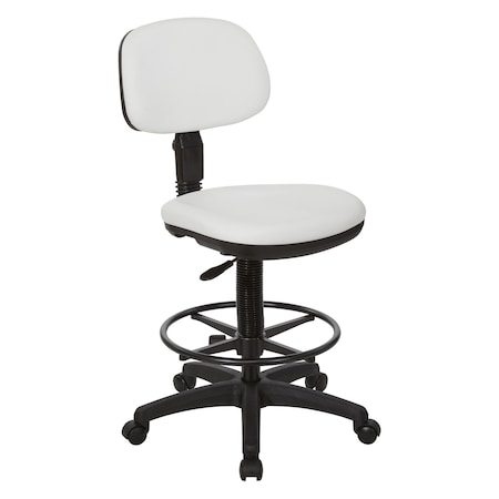 Office Star Products DC Series Sculptured Seat & Back Custom Fabric Drafting Chair, Dillon Snow DC517V-R101