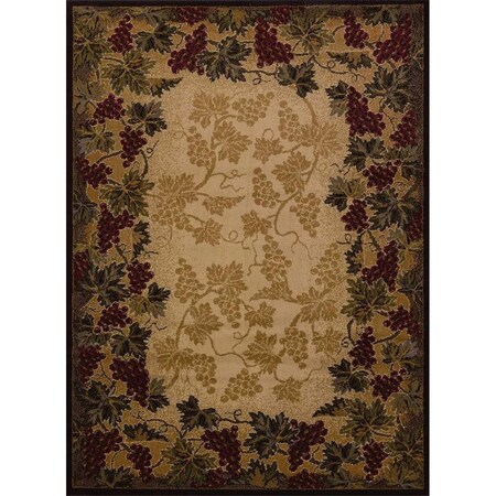 United Weavers 5 ft. 3 in. x 7 ft. 2 in. Affinity Beaujolais Area RugMulticolor 750 03190 58