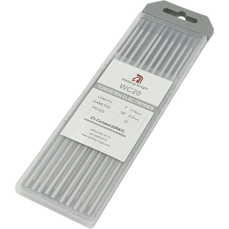 Weldcote 1/8in x 7 Gray Ceriated Tungsten 2%, 3PK TUNG18X7X2CER3
