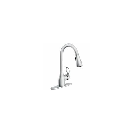 Moen Kleo Single Handle, High Arc Kitchen Faucet, Pull-Down Spray, Chrome CA87011