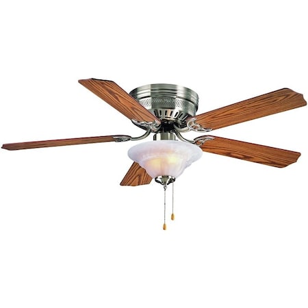 Boston Harbor Boston Harbor CF-B-652+1F242SN Ceiling Fan, Hugger, 5 Blades, 52In Brushed Nickel Housing CF-B-652+1F242SN