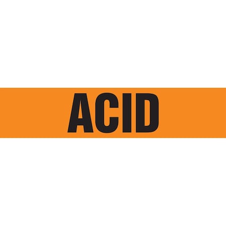 Accuform ASME ANSI PIPE MARKER ACID RPK107SSH