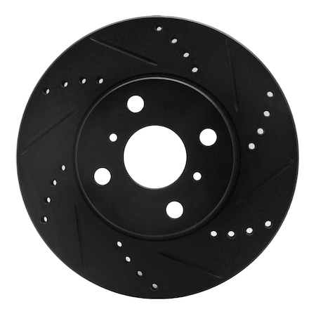 Dynamic Friction Co DFC Brake Rotor - Drilled and Slotted - Black 633-91002R