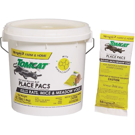 Motomco 3 Oz. Rat & Mouse Bait Place Pacs, 22PK 32360