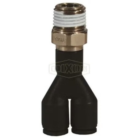 Dixon Legris by  Push-In Wye, 1/4 x 5/32 in Nominal, MNPT x Tube, 290 psi Pressure, Nylon, Domestic 31480414