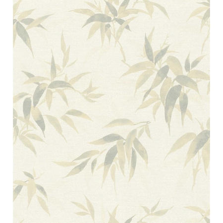 Advantage Minori White Leaves Wallpaper 4035-409741