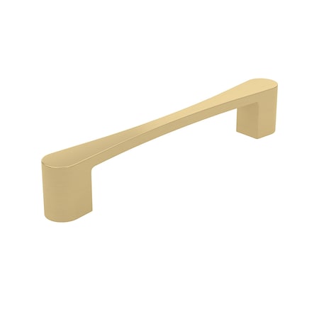 Richelieu Kent Collection 5 1/16-inch (128 mm) Satin Brass Modern Rectangular Cabinet Pull BP7470128160