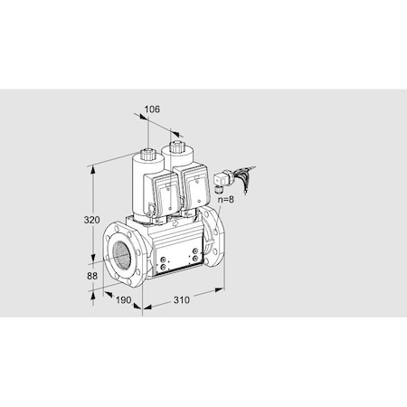 Honeywell Kromschroder Solenoid Valve for Gas, VCS780F05NNKGRB, 500 mbar, IP65, Class A KS88203855