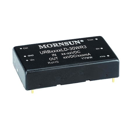 Mornsun DC/DC Regulated Power Supply Module, 1 Output, 30W, Hybrid URB2424LD-30WR3