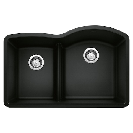 Blanco Diamond 1-3/4 Low Divide Reverse, Coal Black 442911