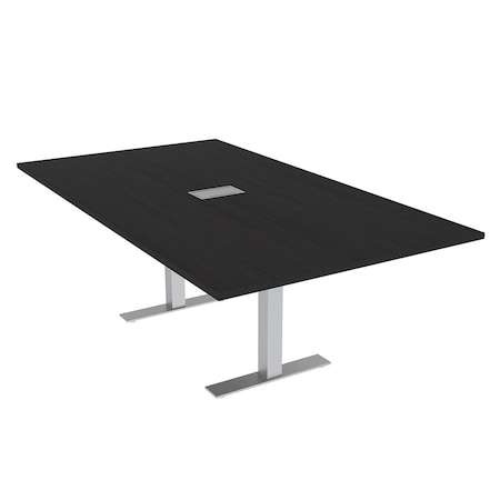 Skutchi Designs 6ft Conference Table With Power Unit | 6 Person Modular Rectangular Meeting Table | Harmony Series HAR-REC-48x72-T-U999ST19-ESIL