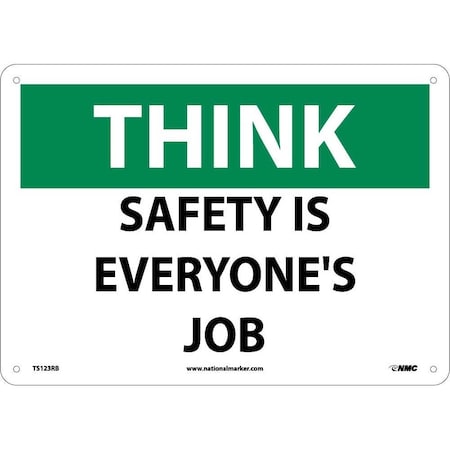 Nmc Think Safety Is Everyone'S Job Sign, TS123RB TS123RB