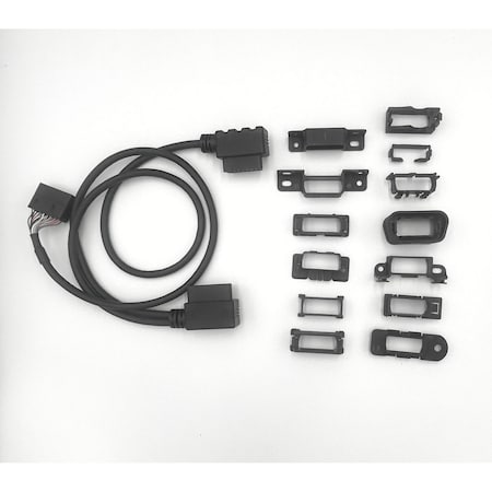 Avrgt Electronics Dual Right Angle OBD-II Male Connectors + 1 Female Assembled Connect OBD2 3-Way T-Harness Splitter