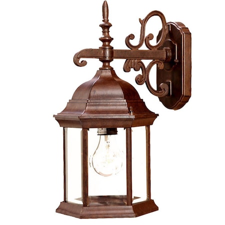Homeroots Narrow Brown Domed Hanging Glass Lantern Wall Light 398588