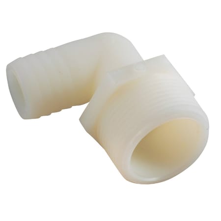 Anderson Metals 3/4'' Barbx1/2'' MIP 90 Deg. Nylon Elbow, 1/4 Bend 53720-1208