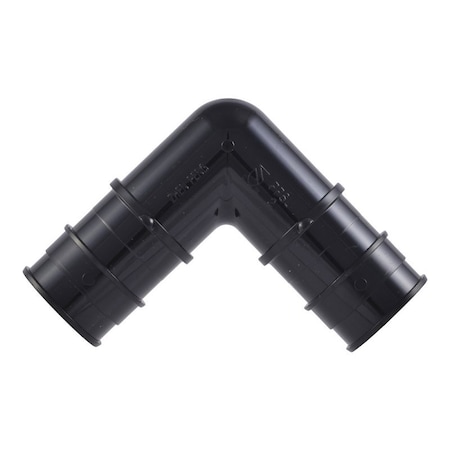 Sharkbite Elbow, 1 in, Barb, 90 deg Angle, Acudel Polymer, Black, 150 to 160 psi Pressure UA260A5