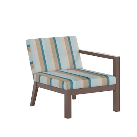 Polybird BREEZE DEEP SEAT SECTIONAL PIECE LEFT CHAIR        TUDOR BROWN POLYBIRD P101-TB-GAMI