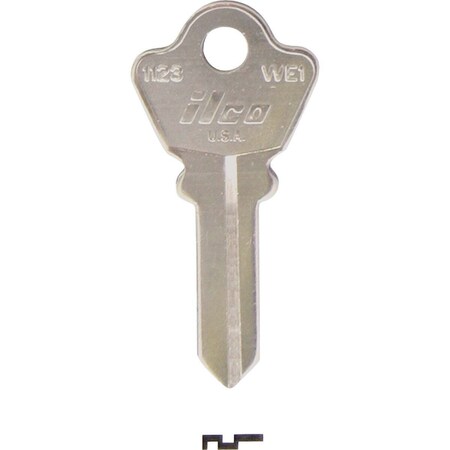 Kaba Ilco Welch Nickel Plated Cam Lock Key, 1123, 10PK AL4024100B