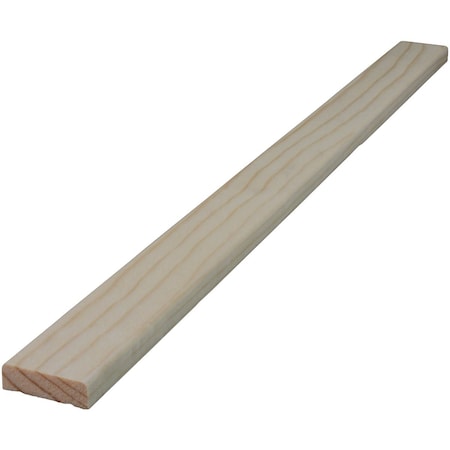 Alexandria Moulding 3/8'' W.x1-1/4'' H.x7 ' L. Solid Pine Stop Molding 03422-20084C