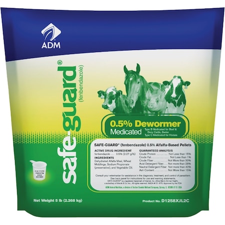 Adm Safe-Guard 5 Lb. Multi-Species Dewormer D1258XJL2F