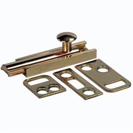 Powerhouse 20635 3 In. Surface Bolt Brass PO363486