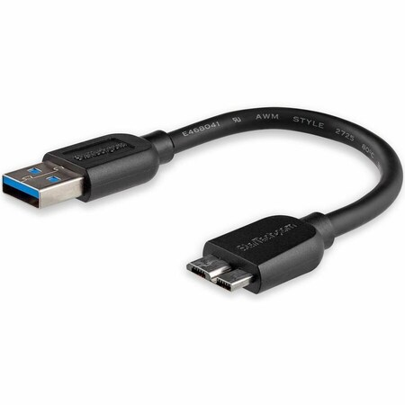Startech.Com StarTech.com 15cm (6in) Short Slim SuperSpeed USB 3.0 (5Gbps) A to Micro B Cable - M/M USB3AUB15CMS