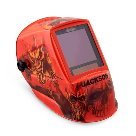 Jackson Safety Premium Graphic Welding Helmet, ADF Variable Shade, Hell Fire 47101