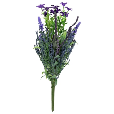 Allstate 14 in. Fern Artificial Silk Floral Bouquet Flowers, Lavender 35163969