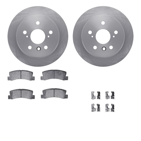Dynamic Friction Co DFC Brake Rotor with 5000 Brake Pads and Hardware Kit 6512-76329