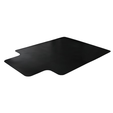 Floortex Advantagemat Black Vinyl Lipped Chair Mat for Carpets - 45" x 53" FR114553LLBV