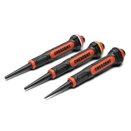 Crescent Punch, 3Pc Set, 5In Gripped, Crescent CNPS12332G