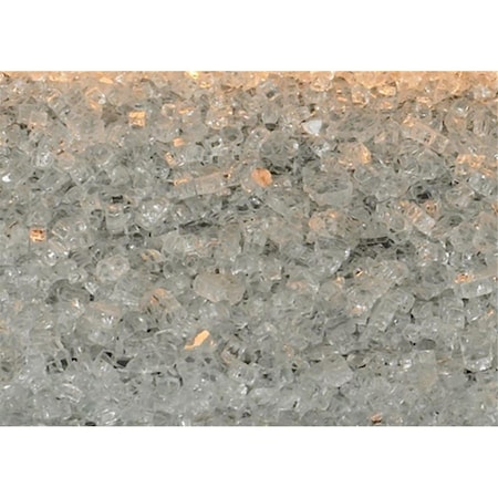 Perfectpillows 1 sq. ft. Decorative Reflective Crushed Glass, Clear Frost PE2940360