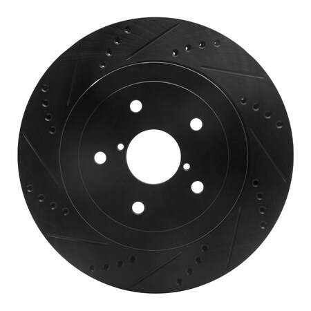 Dynamic Friction Co DFC Brake Rotor - Drilled and Slotted - Black 633-13017L