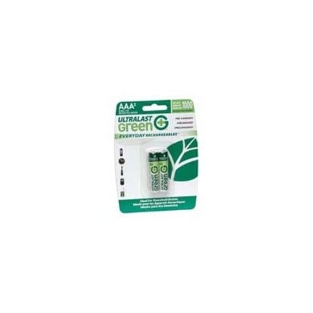 Ultralast Battery 1.2 Volt Nickel Metal Hydride Ultralast Everyday AAA 2 Pack ULGED2AAA