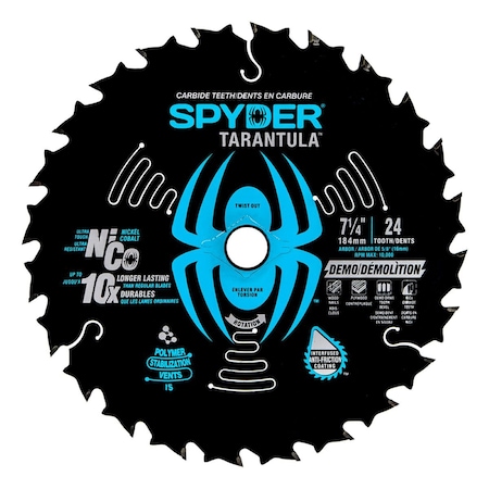 Spyder 7-1/4in 24T Demolition Blade 13006