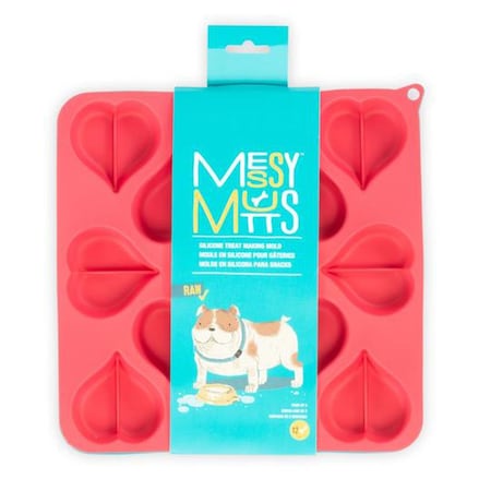 Messy Mutts Heart Shaped Dog Treat Making Mold, 2PK 628043606616