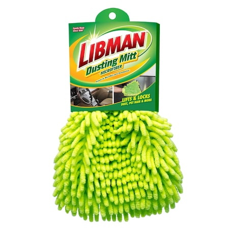 Libman Commercial Dusting Mitt, Microfiber, 10.5x7in 176