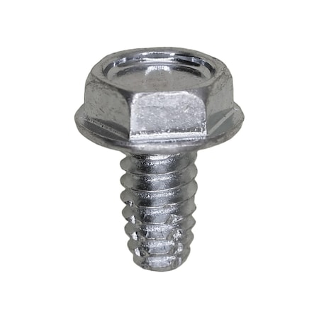Auveco 10-24 x 3/8in Indented Hex Washer Head Type F Zinc, 100PK 5773
